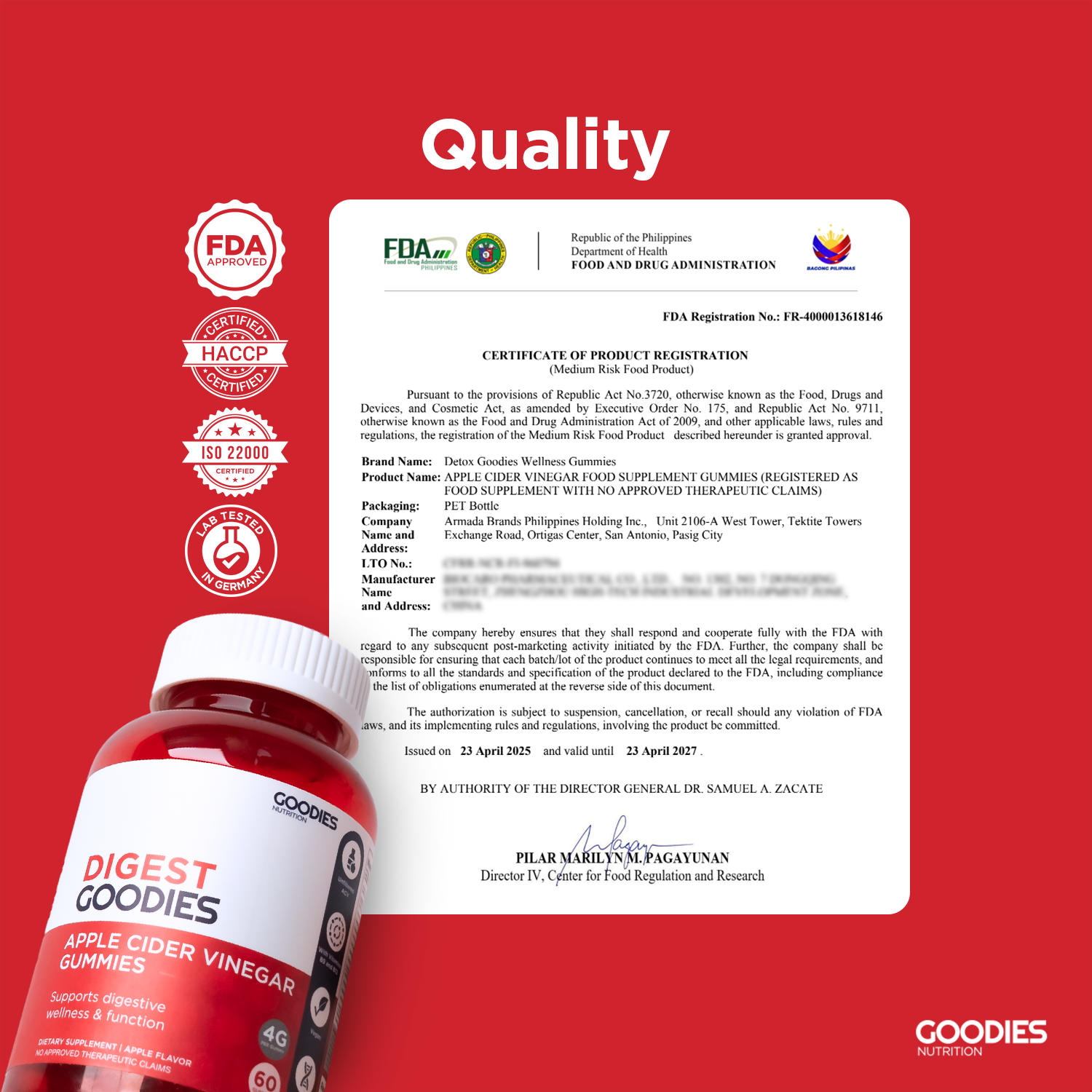 DIGEST GOODIES - Apple Cider Vinegar Gummies