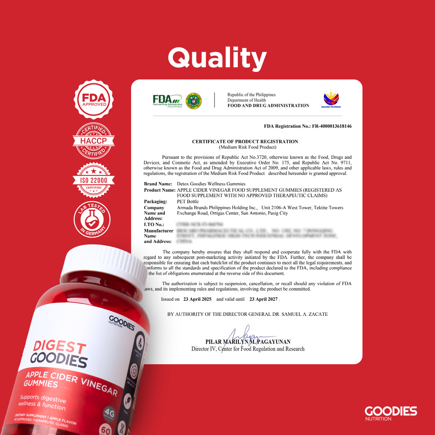 DIGEST GOODIES - Apple Cider Vinegar Gummies