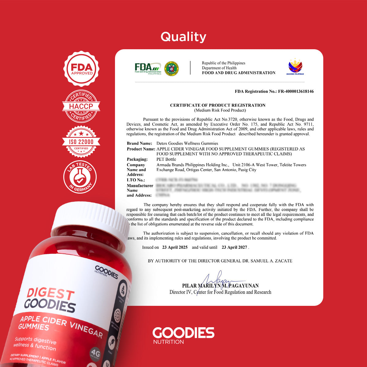DIGEST GOODIES - Apple Cider Vinegar Gummies