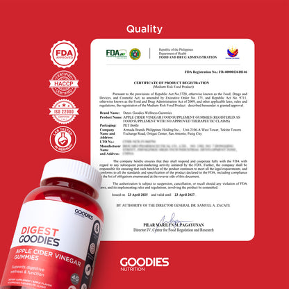 DIGEST GOODIES - Apple Cider Vinegar Gummies