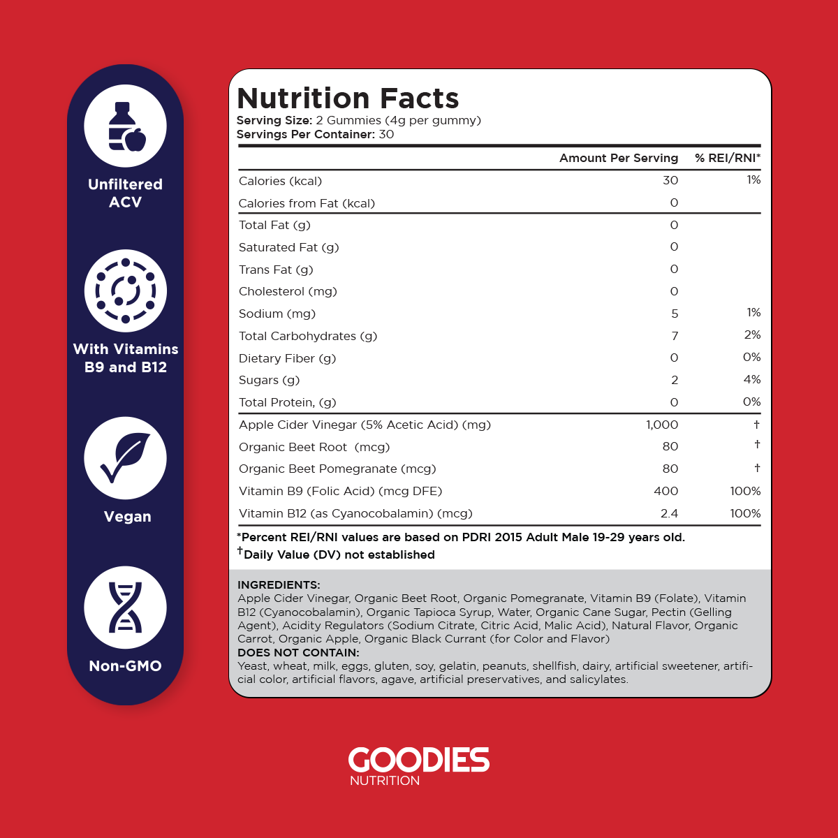 DIGEST GOODIES - Apple Cider Vinegar Gummies