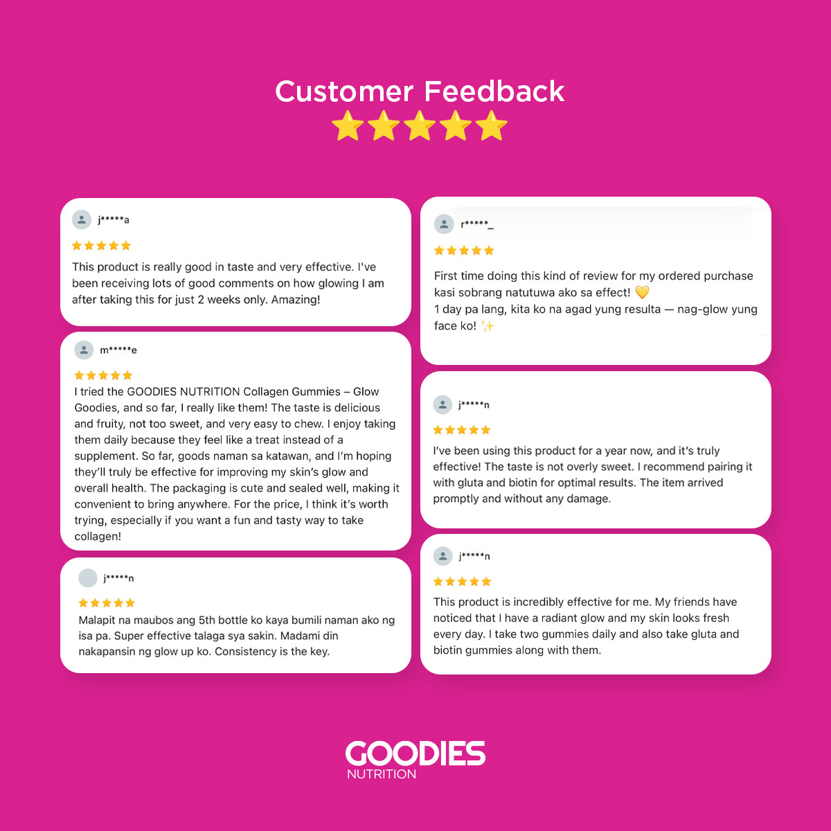 GLOW GOODIES - Collagen Gummies 1 Pack (10 Gummies)