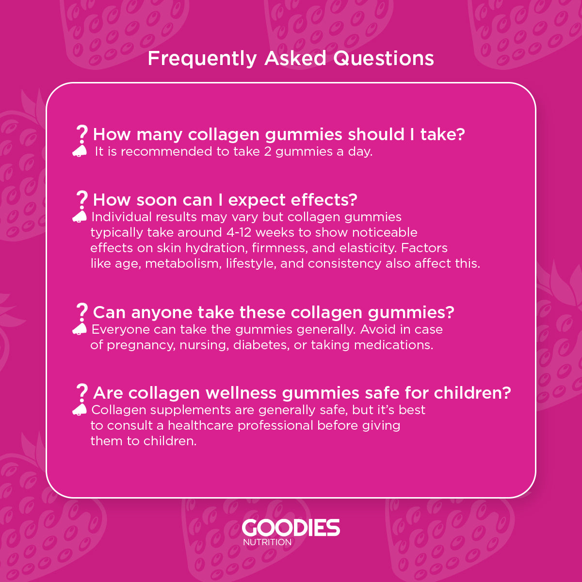 GLOW GOODIES - Collagen Gummies 1 Pack (10 Gummies)