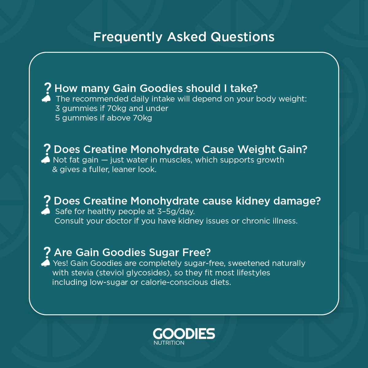 GAIN GOODIES - Creatine Gummies