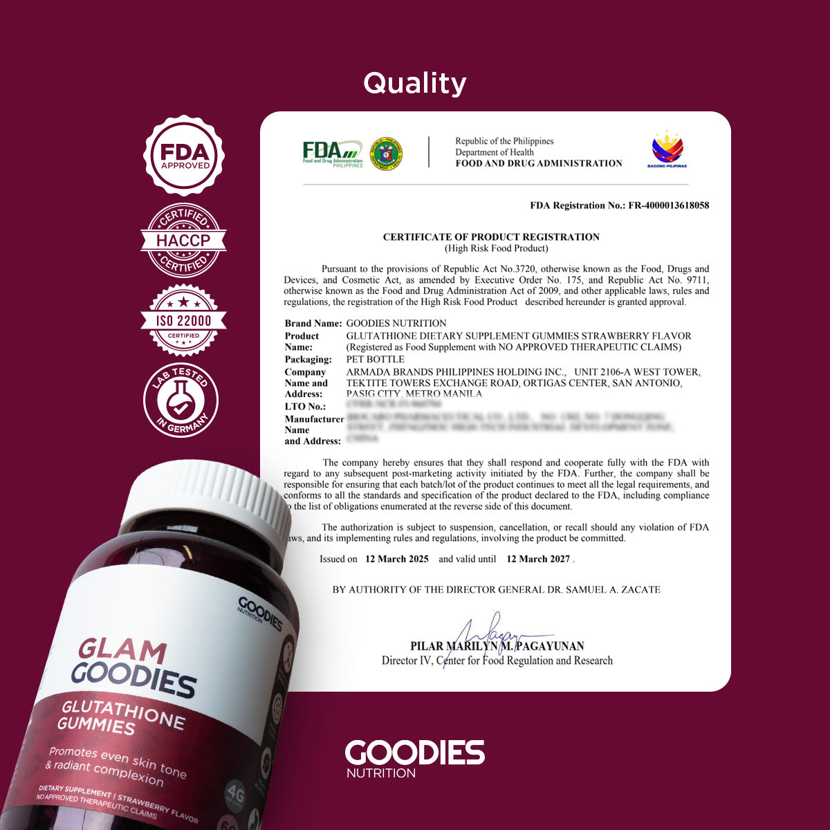 GLAM GOODIES - Gluta Gummies