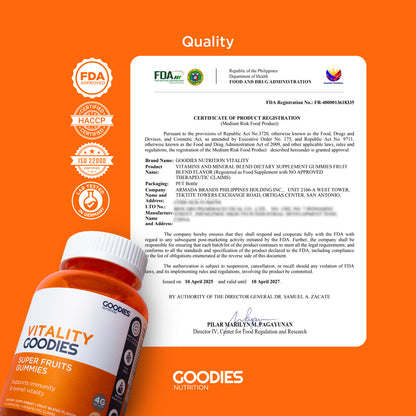 VITALITY GOODIES - Super Fruits Gummies